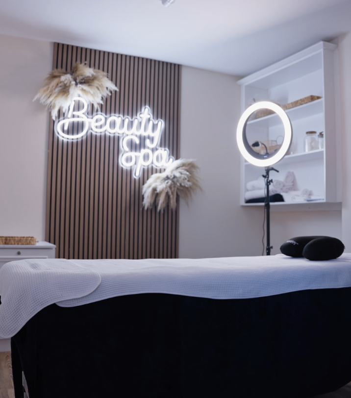 Beauty spa treatment room at Sale Dental in Manchester Cheshire for Obagi Blue Peel Radiance chemical peel treatments