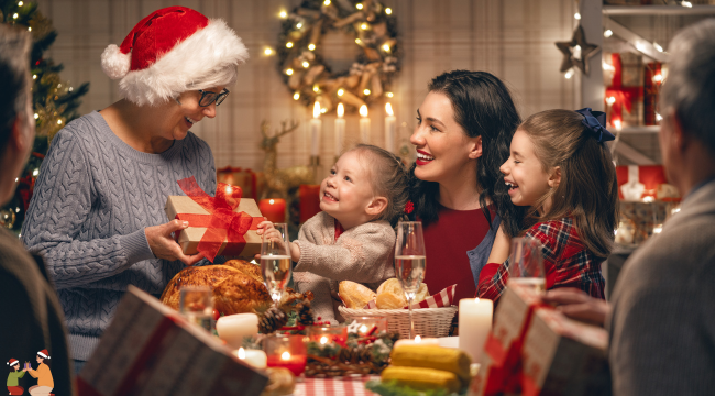 Family Celebrating Christmas - Festive Dental Care Tips | Sale Dental Spa